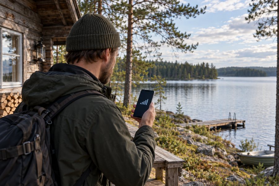 Telephone communication in Finland — illustration