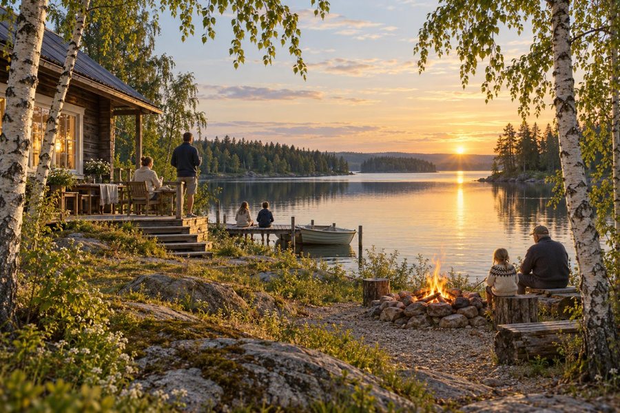 Traditions in Finland — illustration