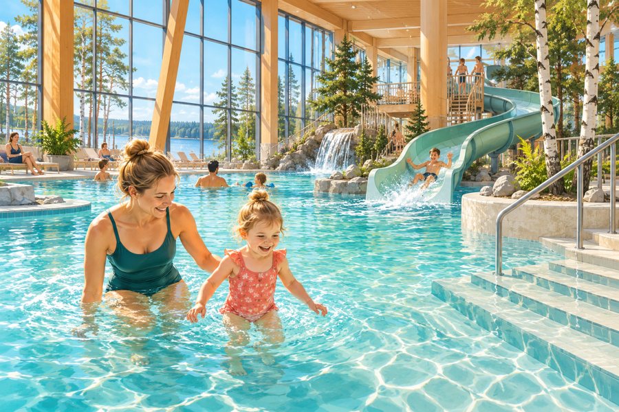 Water parks in Finland — illustration