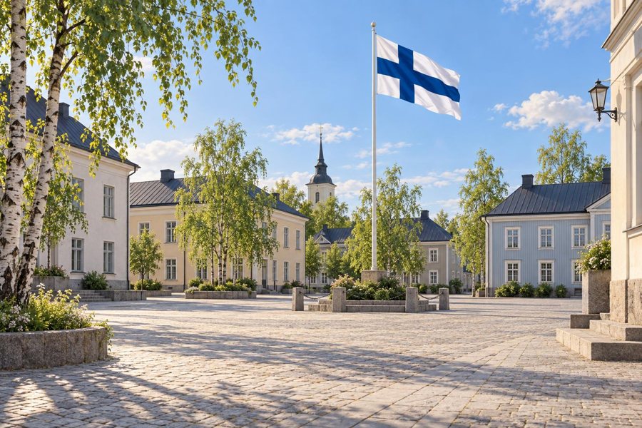 Holidays in Finland — illustration