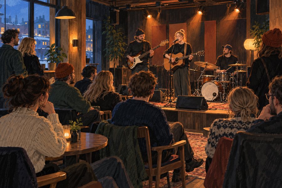 Night entertainments in Finland — illustration