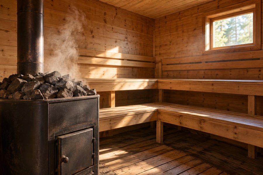 Sauna in Finland — illustration
