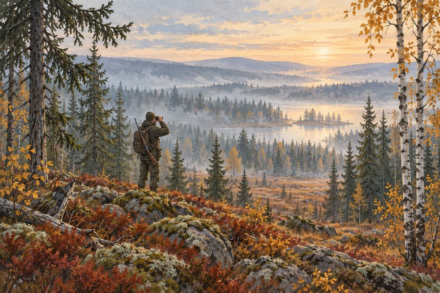 Hunting in Finland — illustration