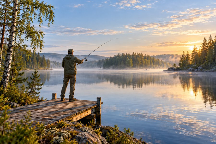 Fishing in Finland — illustration