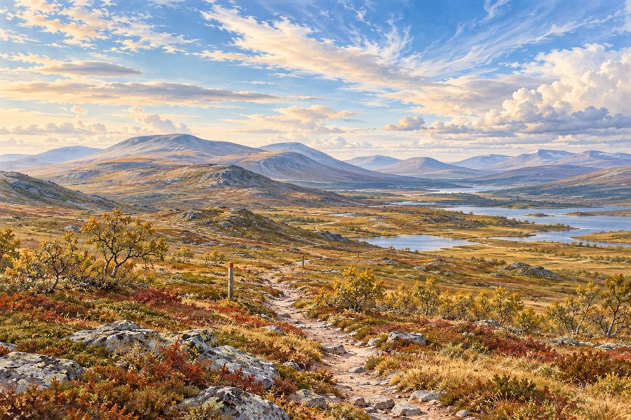 National parks in Finnish Lapland — illustration