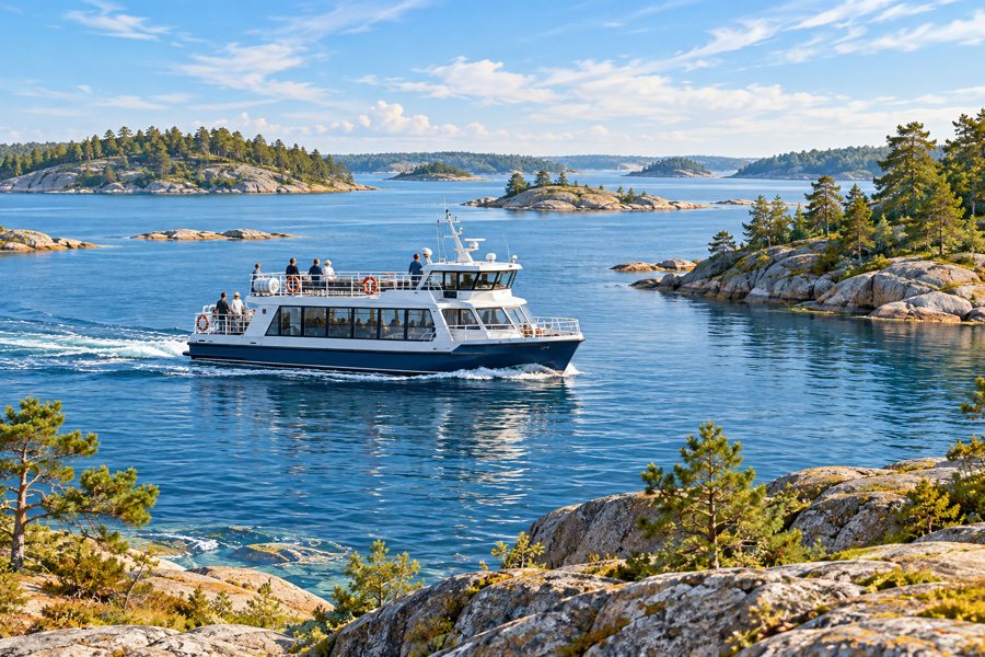Water cruises in Finland — illustration